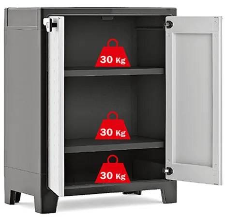 Keter Vízálló és zárható Titan Low műanyag szekrény