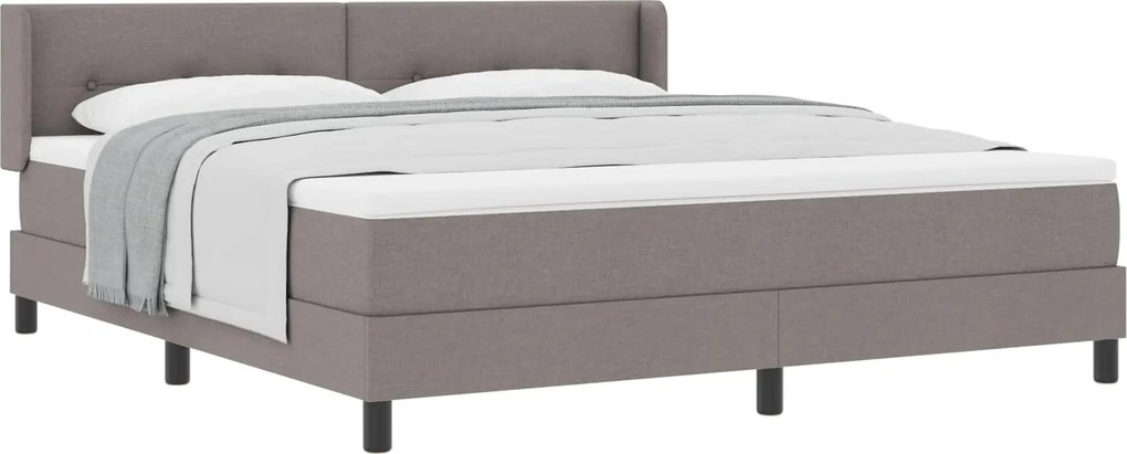 vidaXL Boxrugós ágy matracmal Tópszínű 200 x 180 cm Poliészter