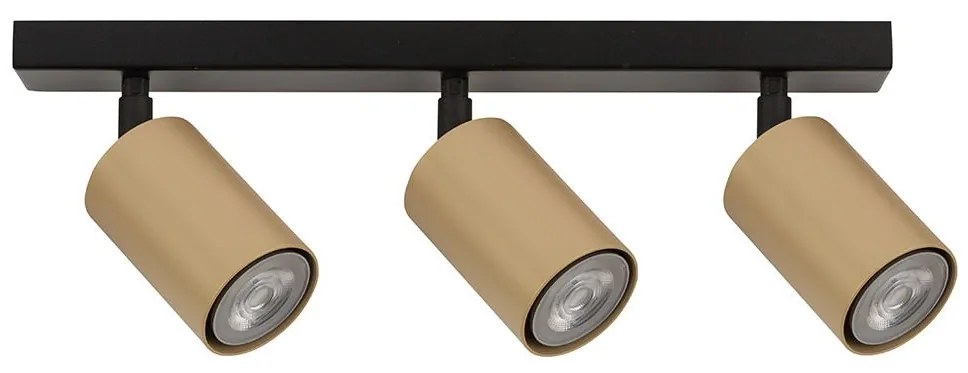 Spotlámpa ZOOM 3xGU10/25W/230V fekete/arany
