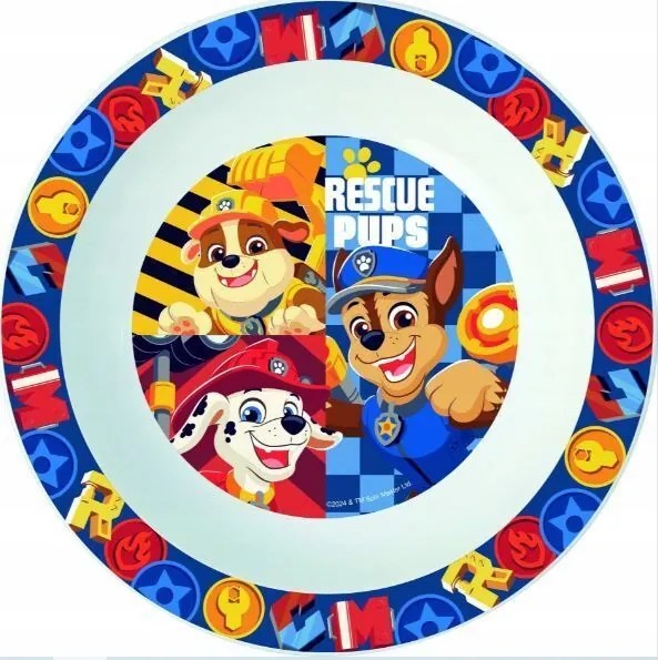 Kutya Patriol Tányér Mély Tál 15 cm Gyerek Platina