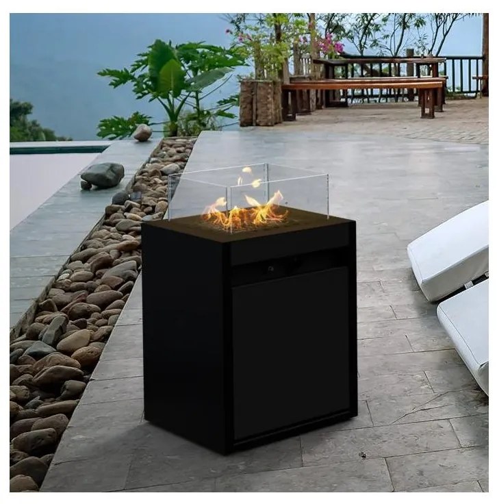 Planika Square GAS - Kültéri gáz kandalló 79,7x48 cm 10kW