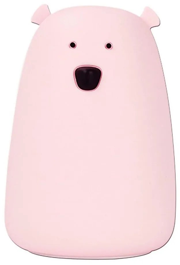 LED RGB gyerek érintős lámpa BEAR LED/0,8W/5V rózsaszín + USB