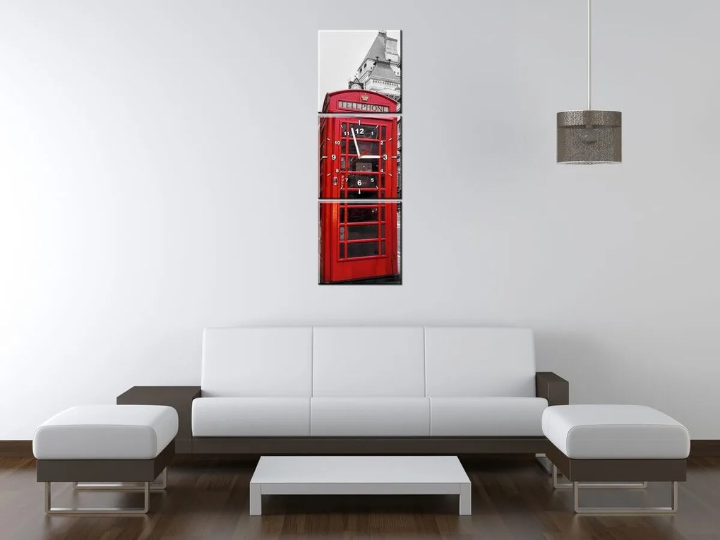 Gario Órás falikép Telefonfülke Londonban UK - 3 részes Méret: 30 x 90 cm