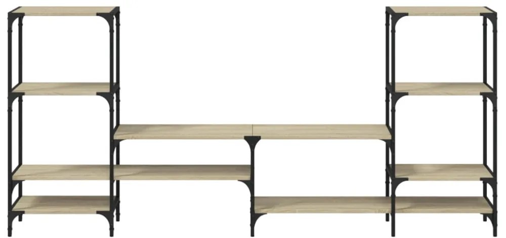 sonoma tölgyszínű szerelt fa TV-szekrény 206,5x28,5x95 cm