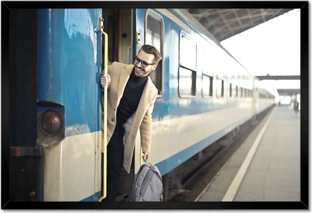 Poszterek keretben 60x40 Vasút Vonatok Sínek