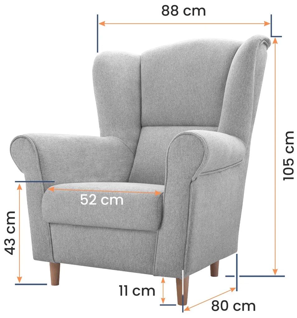 ID LOFT füles fotel - sárga