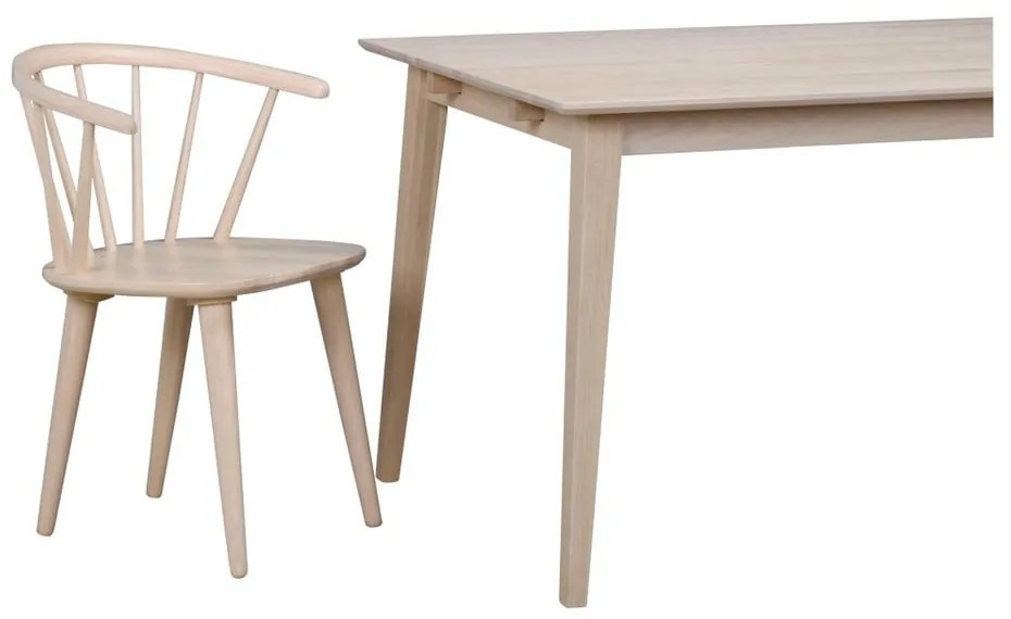 Filippa matt lakkozott tölgyfa étkezőasztal, 180 x 90 cm - Rowico