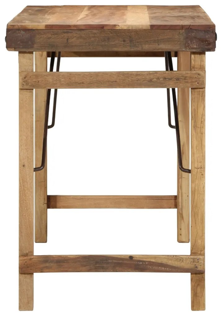 Étkezőasztal 110x55x76 cm Tömör újrahasznosított fa