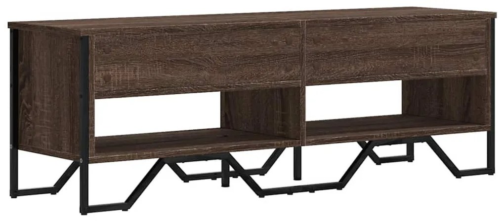 barna tölgy színű szerelt fa TV-szekrény 122 x 34 x 41 cm