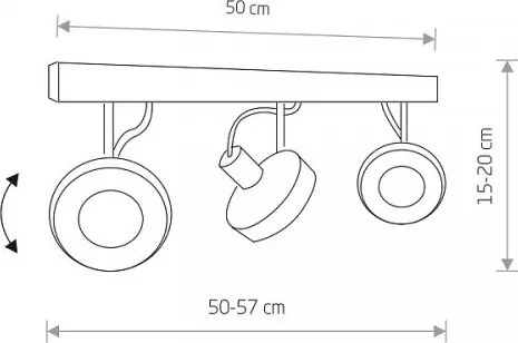 Mennyezeti Lámpa Grafit CROSS
