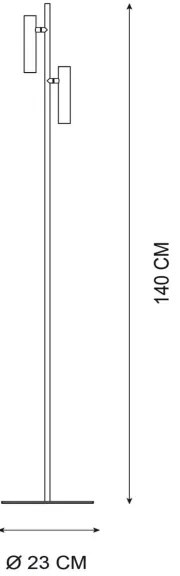 Lucide 79781/10/30 – LED Dimmelhető Állólámpa PHILON 2xLED/4,5W/230V