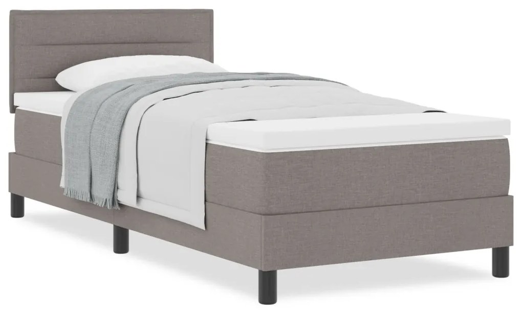 Boxspring ágy matraccal matracmal Tópszínű 80 x 200 cm szövet