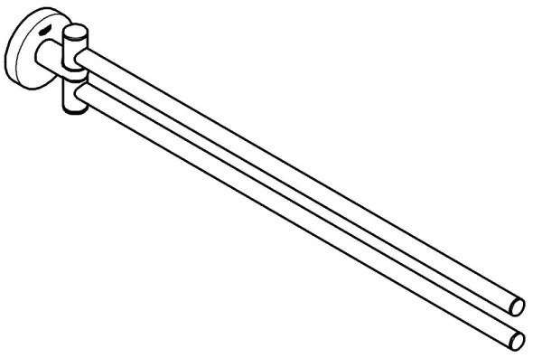 GROHE 41183DC0 - QUICKFIX START 439 mm törölközőtartó, rozsdamentes acél
