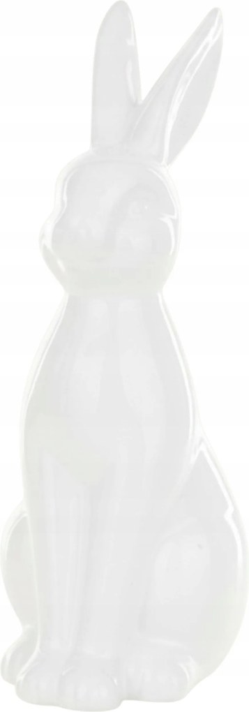 Nyuszi figura fehér kerámia ülő nyuszi 18,5cm