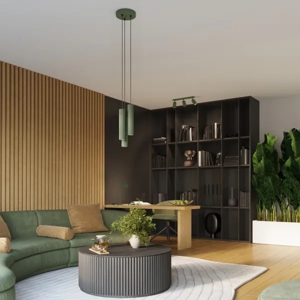 Brilagi - LED kábeles csillár CRESTO 3xGU10/10W/230V zöld