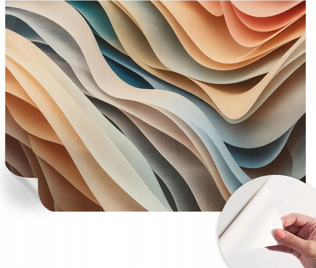 Mosható öntapadós fotótapéta étkezőbe Hullámzó formák 208x146 cm