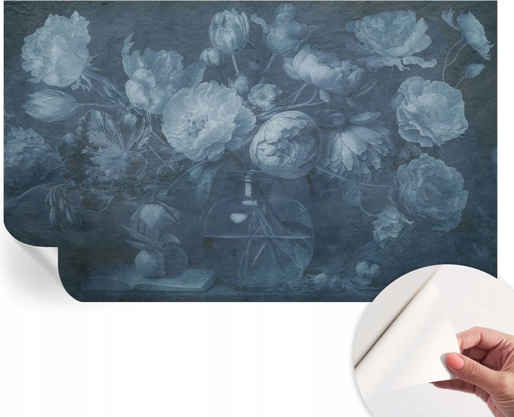 Öntapadós tapéta 3D fali furnér Virágos kompozíció 416x254 cm