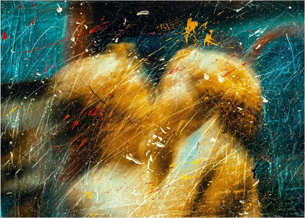 Kép - Csókolózó angyalok (70x50 cm)