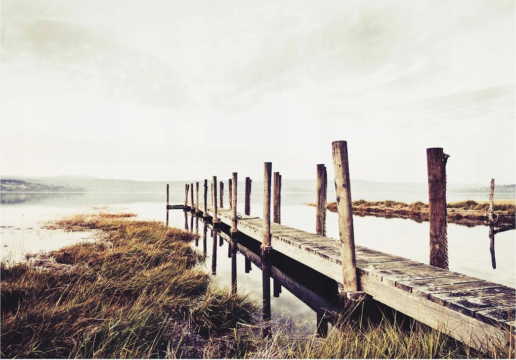 Fotótapéta Fa pirs a tenger hátterében nyugodt táj 300x210 +ragasztó