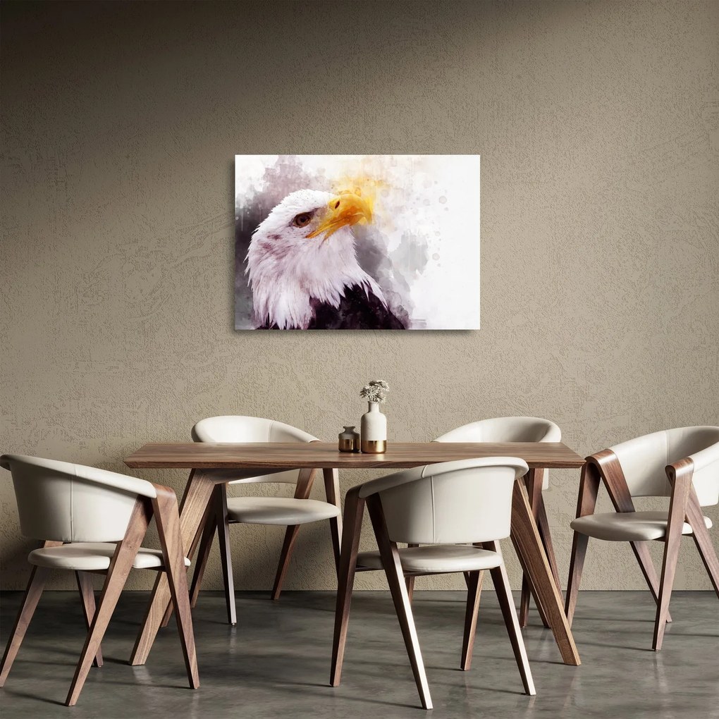 Egy sas képe (üvegen) (70x50 cm)