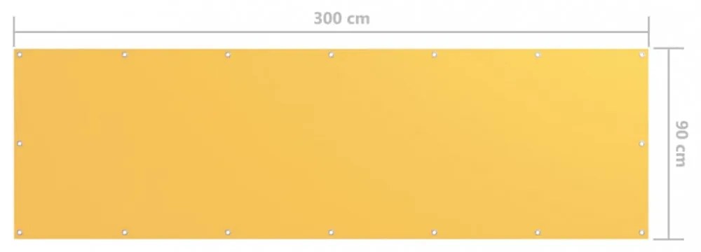 sárga oxford-szövet erkélyparaván 90 x 300 cm