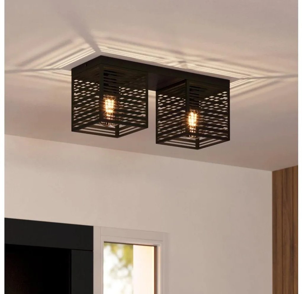 Eglo 900356 - Mennyezeti lámpa PIEDRITAS 2xE27/40W/230V