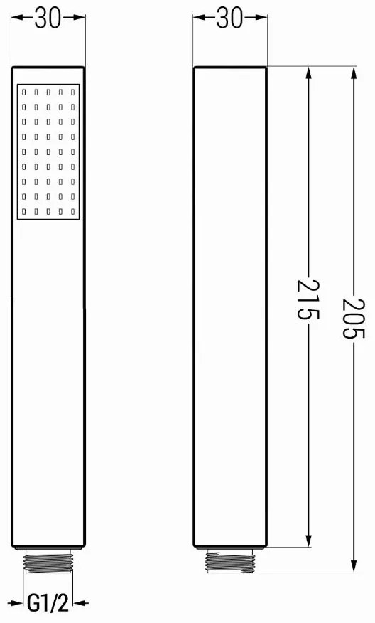 Mexen tartozékok - 1 pontos kézizuhany készlet R-77, fekete, 785776053-70