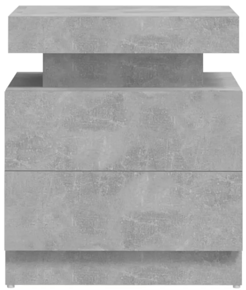 Betonszürke szerelt fa éjjeliszekrény 45 x 35 x 52 cm