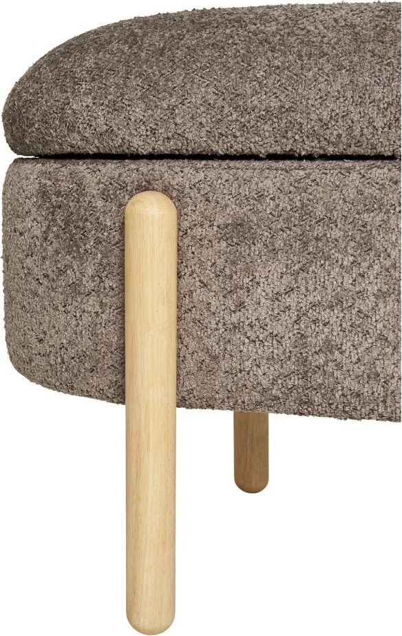 Ülőpad tárolóval, barna/natúr, elegáns dizájn