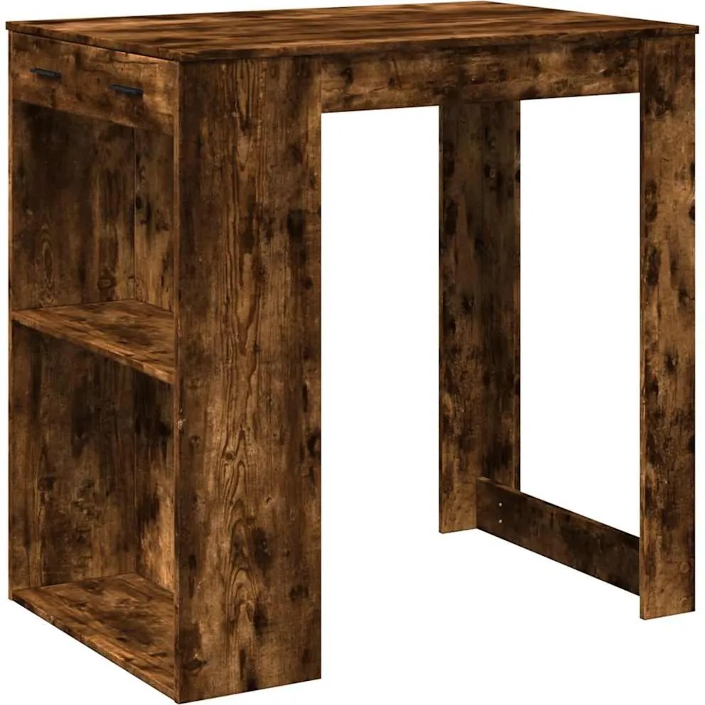 vidaXL füstös tölgy színű szerelt fa bárasztal 102 x 70 x 103,5 cm