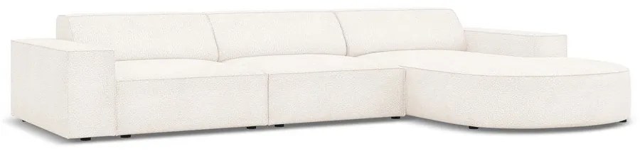 Bézs buklé szövet sarokkanapé (jobb oldali) Jodie – Micadoni Home