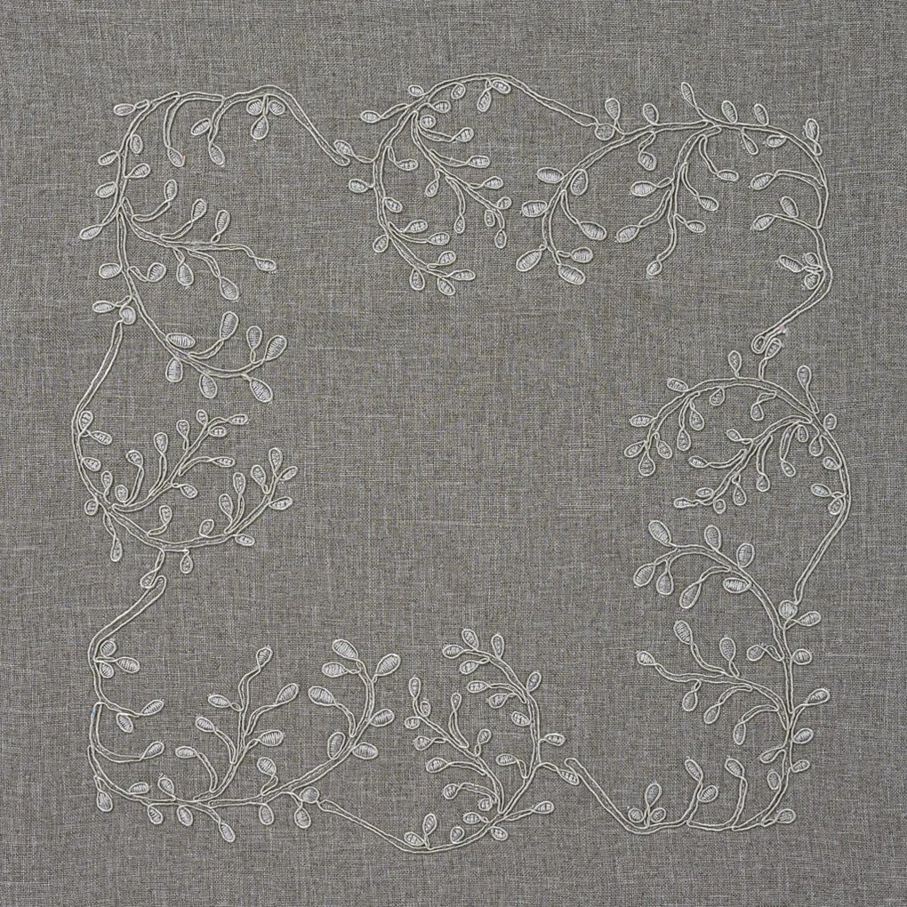Dekoratív párnahuzat LEAFY LACE 40x40 cm, szürke