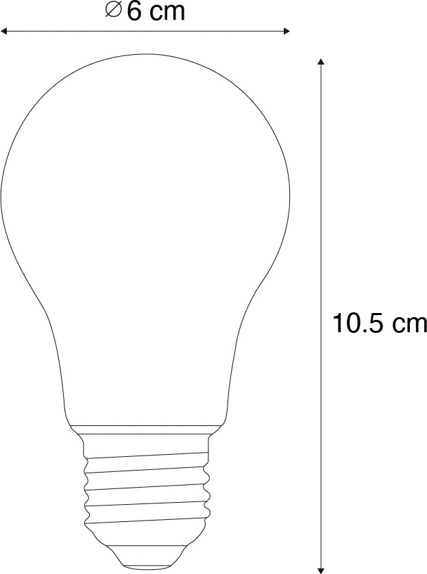 5 darabos E27 LED izzó szett A60 átlátszó 2,2W 470 lm 3000K