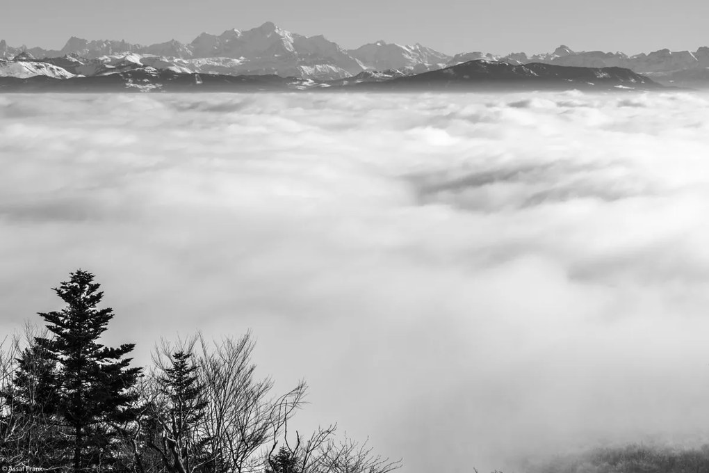 Poszter 30x20cm Alpesi kilátás a felhők felett, Assaf Frank