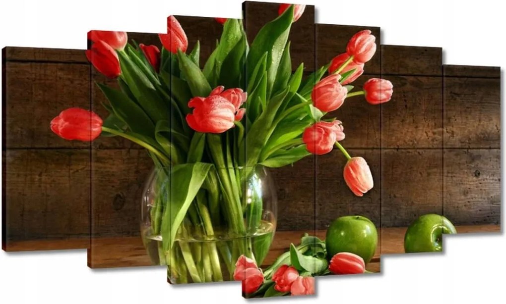 Vászonkép 140x80 Vörös tulipánok