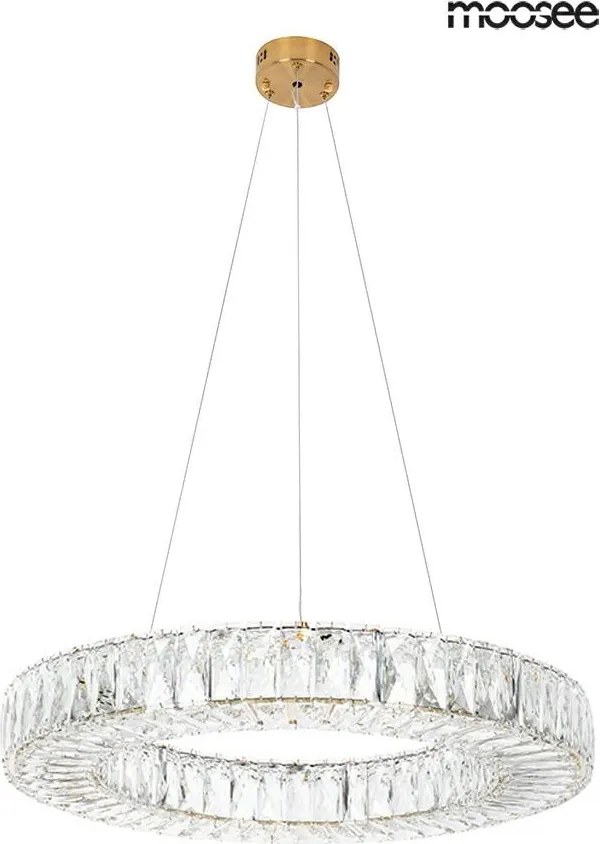 KING HOME MSE010100352 ALLISA Kristály Függesztett Lámpa Fehér, Arany LED IP20