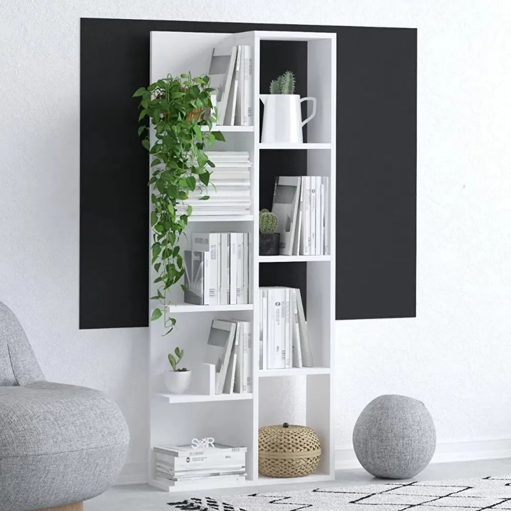 Polcos tároló könyvespolc 60x18x150cm barna KH12-1