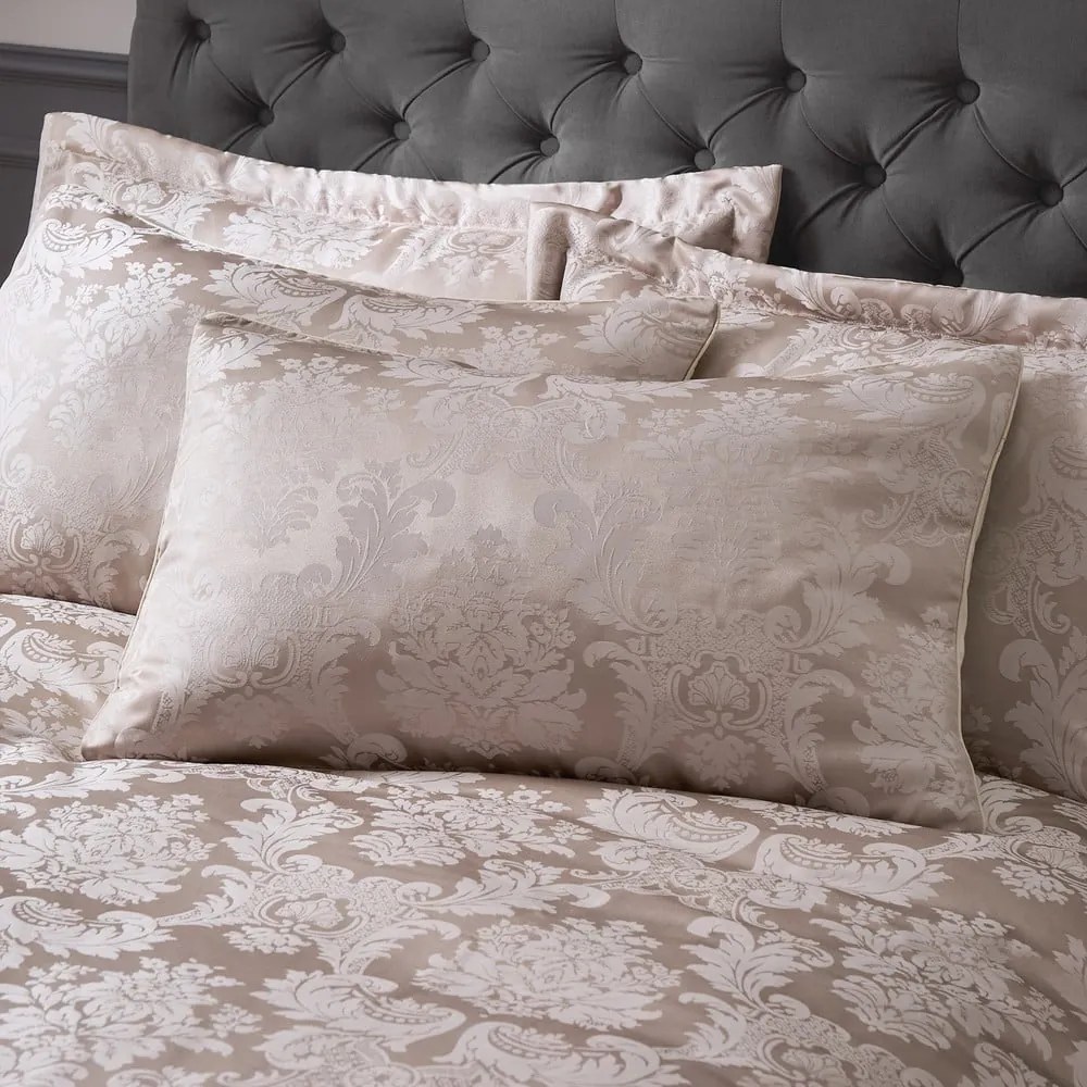 Bézs egyszemélyes damaszt ágyneműhuzat 135x200 cm Damask Jacquard – Catherine Lansfield
