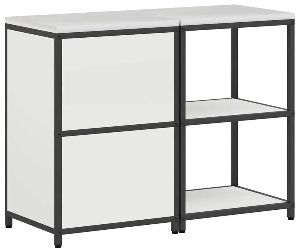 Konyhai Tároló Készlet polcokkal 2 pcs Fehér 120 x 50 x 92 cm
