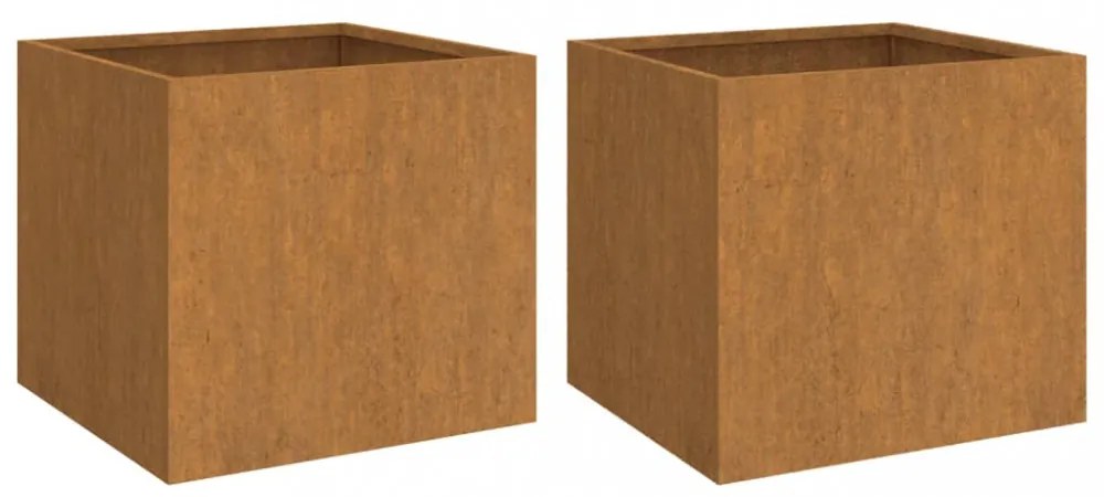 2 db corten acél növénytartó 32 x 30 x 29 cm