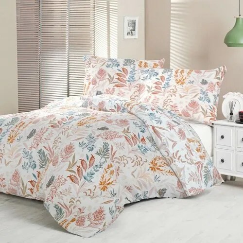 Kvalitex Szatén ágynemű Luxury Collection Korall kert, 140 x 220 cm, 70 x 90 cm