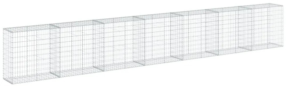 horganyzott vas gabion kosár fedéllel 700 x 50 x 100 cm
