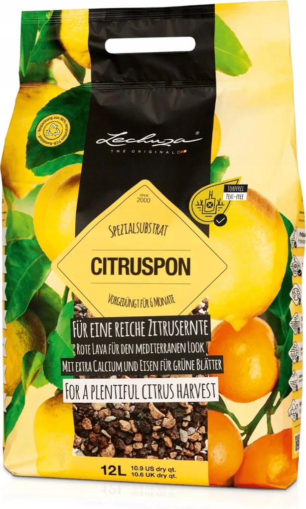 Szubsztrát Lechuza Citruspon 12l műtrágya szubsztrátum citrusfélékhez