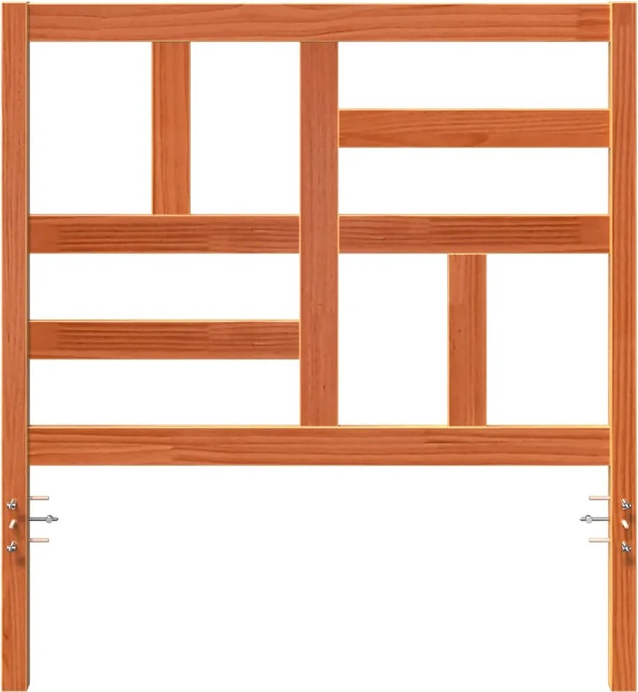 Ágyszerkezet Fejtámla fejtámlával Viaszbarna 80.5 x 4 x 104 cm