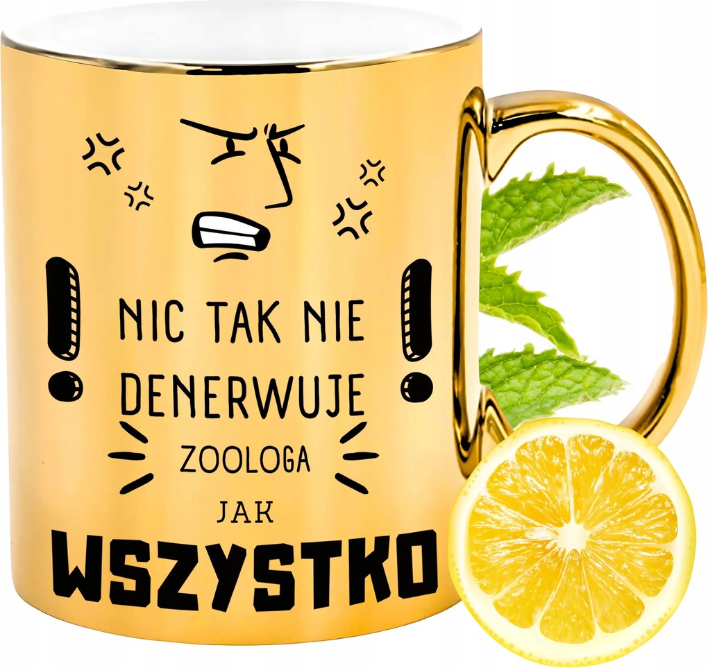 Prémium Arany Csillogó Bögre Zoológusnak Ajándék Nyomtatott Fotóval