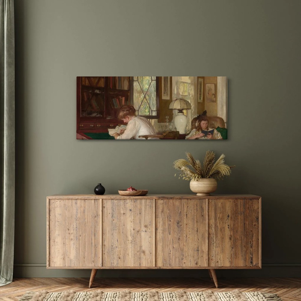 Kép - Edmund Tarbell, Josephine and Mercie, reprodukciók (120x50 cm)