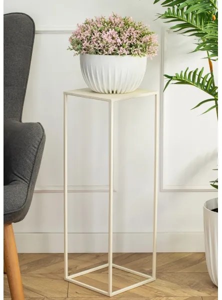 Virágállvány 70x24 cm krémes