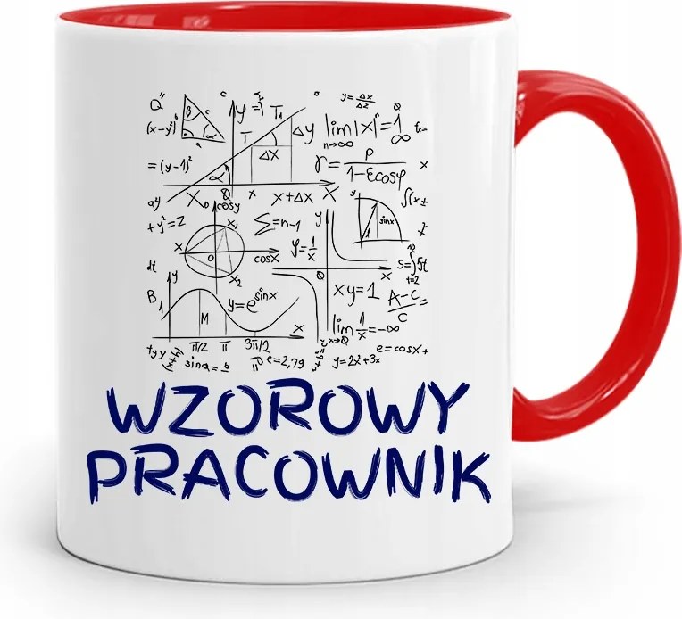 Munkavállalóknak Piros Mintás Bögre, fényképes nyomattal