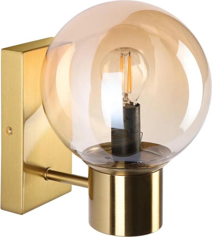 Fali lámpa SFERIO 1xE14/5W/230V sárgaréz/füstös bézs
