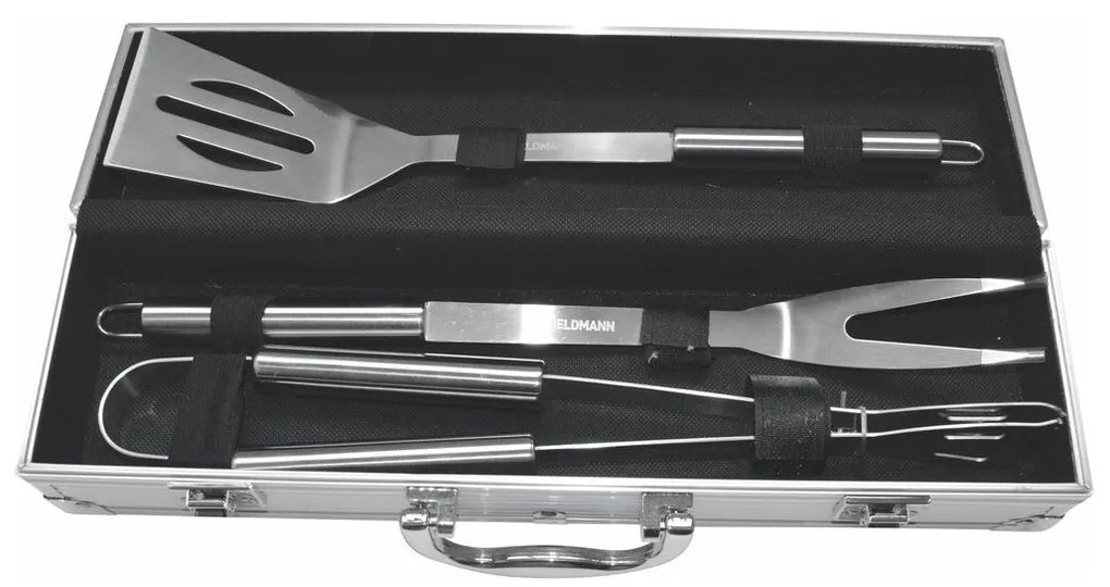 Fieldmann - Grillező kellékek táskával 3 db rozsdamentes acél